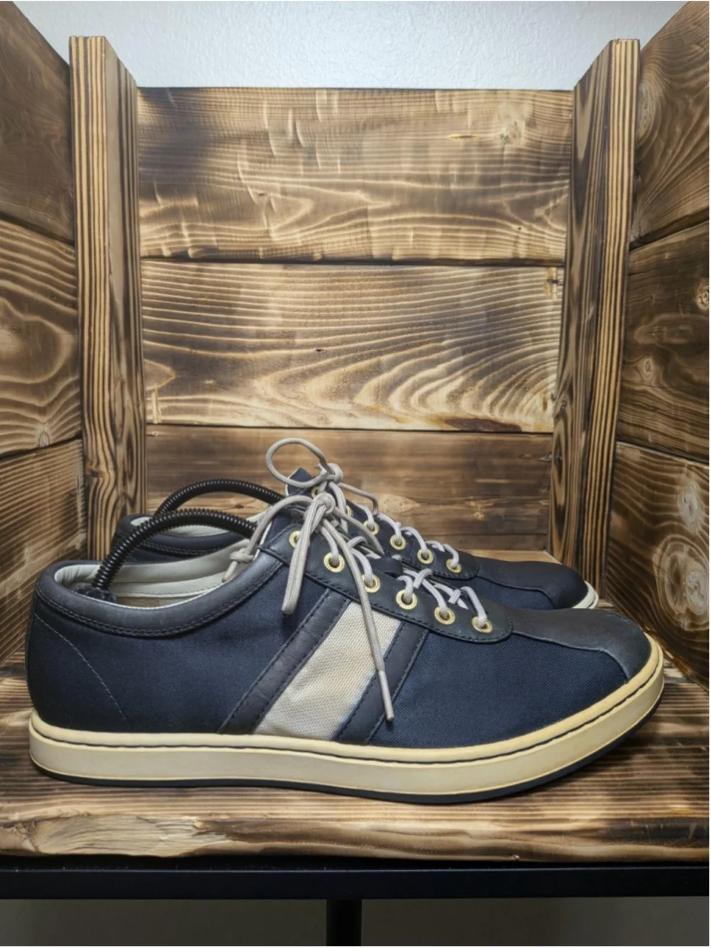 Timberland Canvas Low Top Shoes Mens Size 9 Blue Colorblock Sneakers 34582
